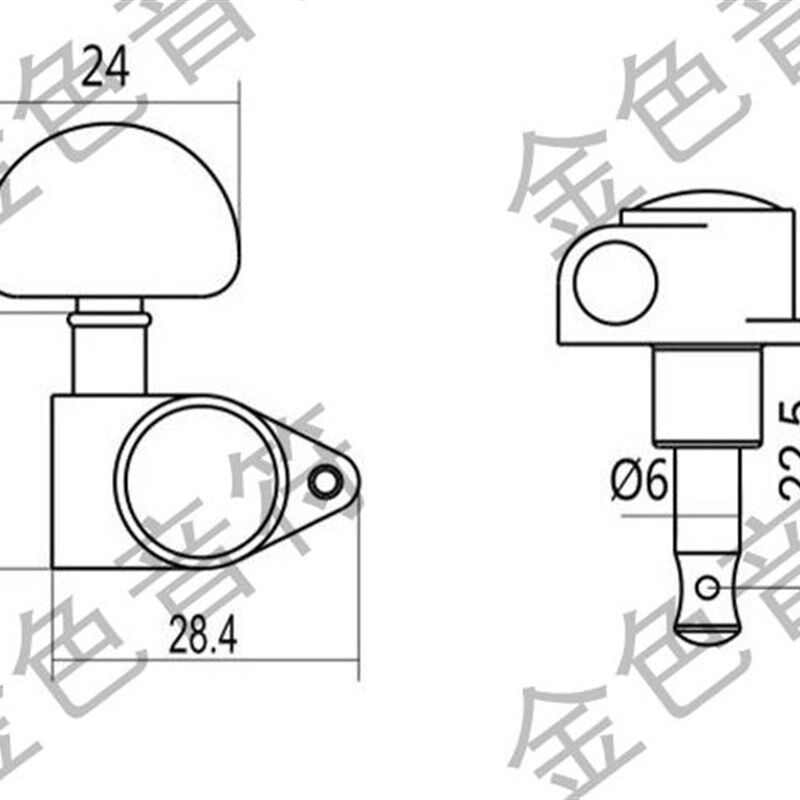GROVER琴钮 双边弦钮 上弦器 弦准 旋钮 吉他卷弦器 调音器