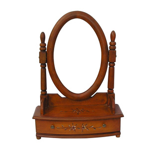 美式 家居小户型挂墙梳妆台化妆镜台上化妆台田园彩绘家具0010