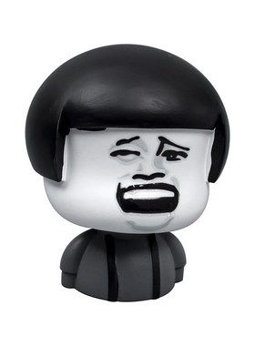 车载摆件装饰用品沙雕网红创意表情包可爱搞笑中控台弹簧摇头公仔