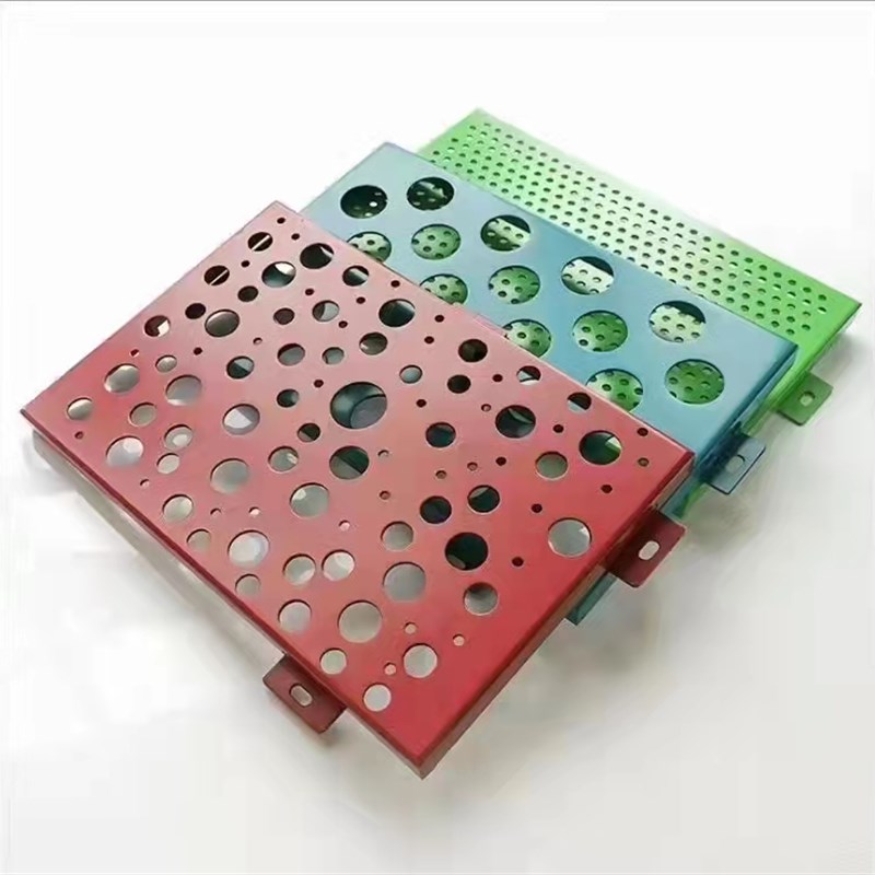 工图铝单板幕墙门头造型招牌艺术冲孔墙体花雕包柱背景程加工定制