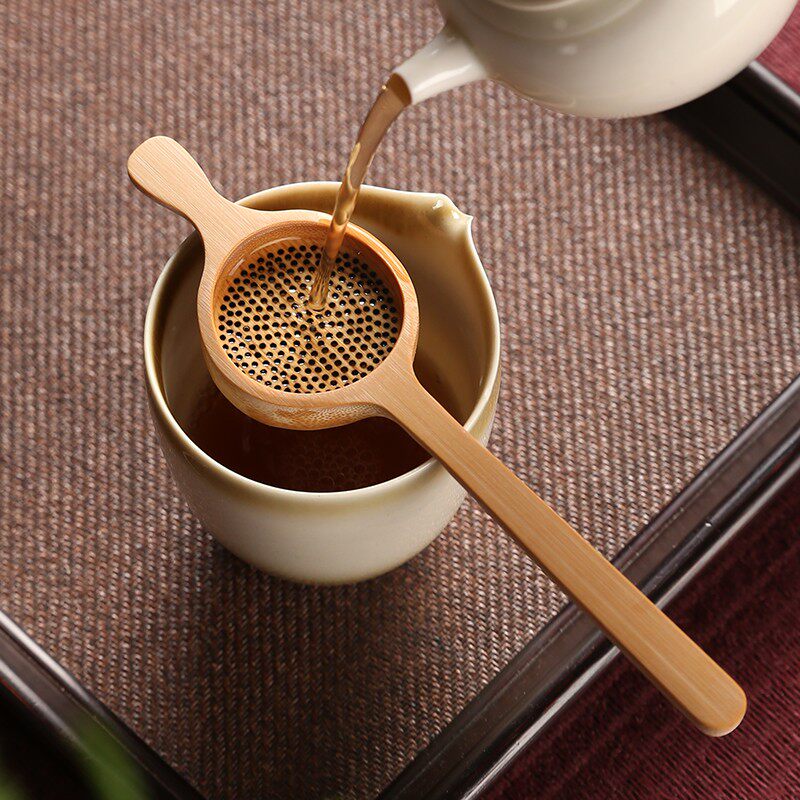 全竹制一体式茶滤茶漏网过滤器创意公道杯茶具配件隔茶叶泡茶套装