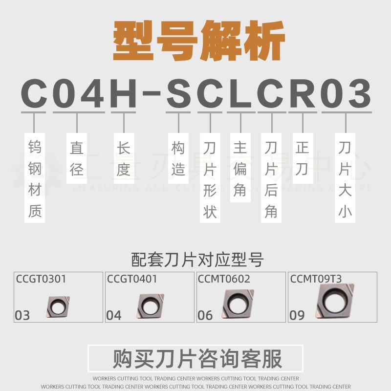 数控钨钢刀杆抗震防震合金内孔刀排小径镗孔刀把 12 16方 SCLCR09
