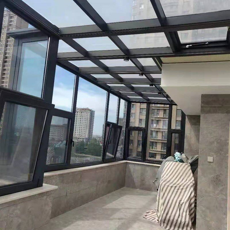 阳光房璃制别墅露台断桥铝门窗封阳台钢化玻定房铝合金阳光房西安