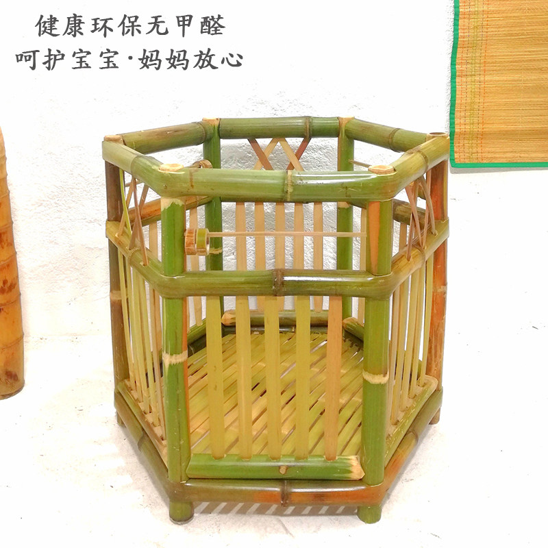 宝宝竹站栏儿童站椅站桶竹制学婴站车小孩护栏手工步儿喂饭小餐桌