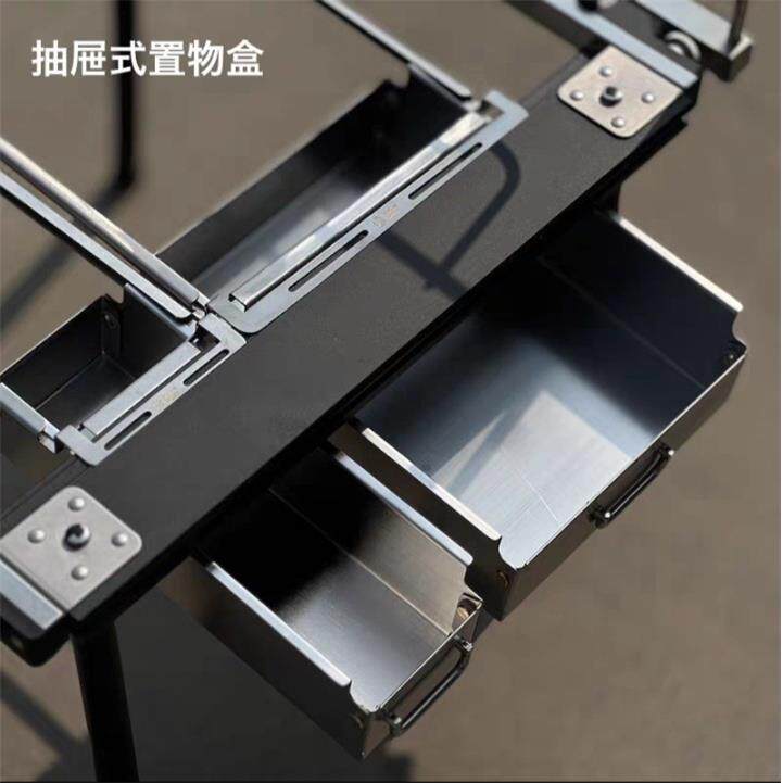 户外露营IGT框架桌配件可抽拉式0.5单元一单元置物盒收纳盒调料盒
