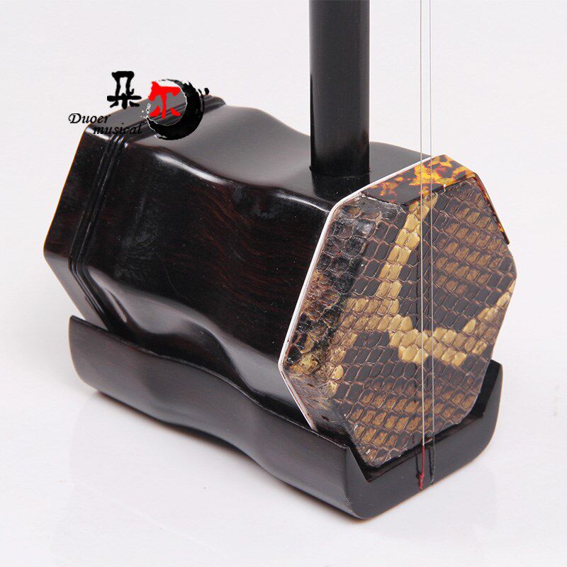 民族拉弦乐器黑檀木银丝二胡传统方法制作手工蒙皮包邮赠配件琴弦