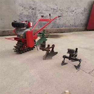 柴油手扶式开沟犁地机 汽油动力链轨式微耕机 茶园单履带趟地机