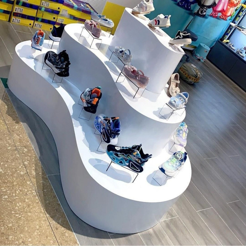中岛展示台服装店鲜花店鞋包店异形弧形展示柜中岛摆台网红流水台