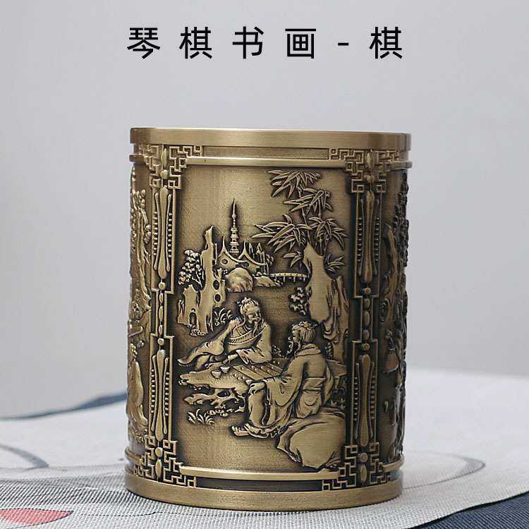 孔子孟子铜笔筒摆件家居办公室古典铜工艺品送同学恩师教师节礼物,模玩/动漫/周边/娃圈三坑/桌游,模型制作工具/辅料耗材,淘宝优惠券,粉丝福利购,淘宝优惠卷