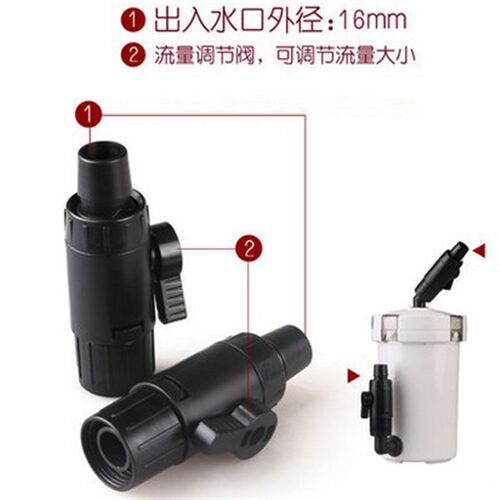 HW-602鱼缸水族箱前置过滤桶外置过滤桶 陶瓷圆形鱼缸过滤器