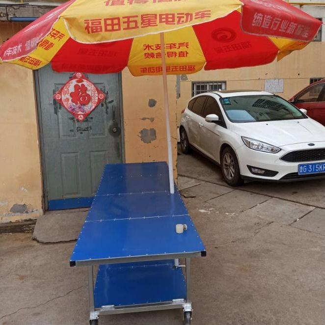 折叠带轮胎摆摊地摊夜市货收伸纳缩多层载重卖可插伞推拉推车货架