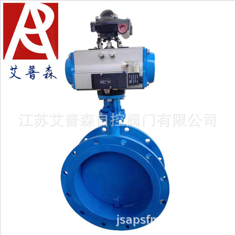 法兰蝶阀/气动高温通风D641X-1C气动厂蝶阀碳钢法兰偏置板