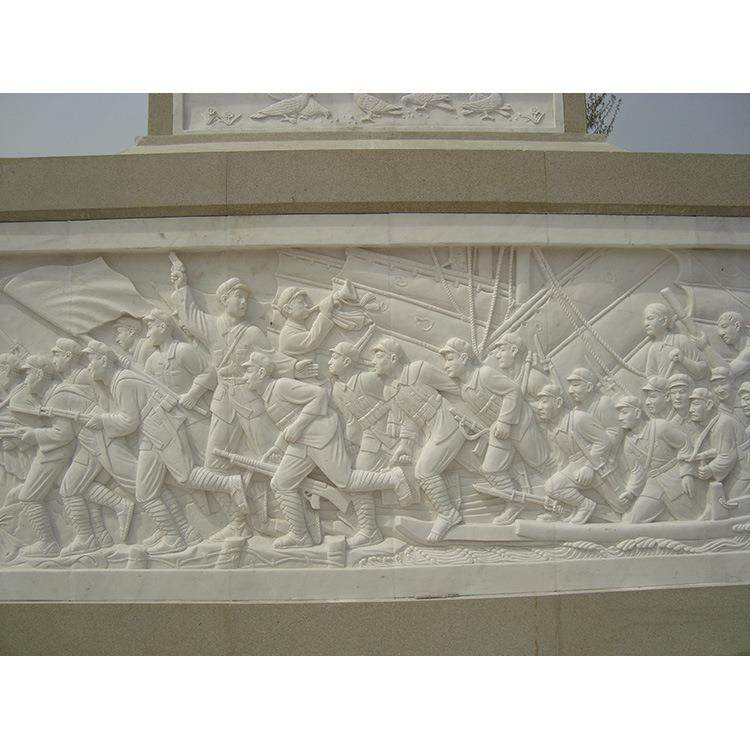 大理石户外文化墙浮雕战士奋斗农民丰收雕刻装饰背景墙壁画