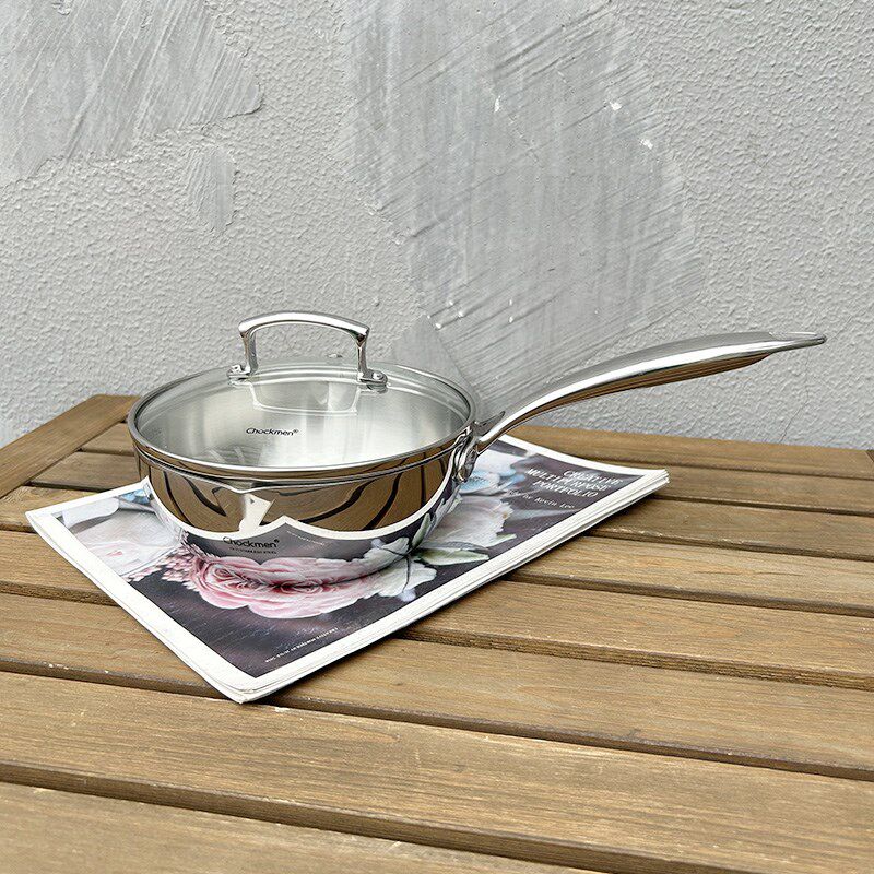 18/10不锈钢单柄小奶锅无涂层雪平锅一人热奶泡面锅煮粥热油