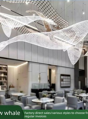 不锈钢镂空鲸鱼海豚雕塑海洋馆沙滩别墅酒店售楼部水景池装饰摆件