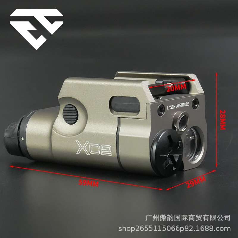 户外铝合金XC2红镭射高品质下挂手电迷你款LED白光照明手电筒
