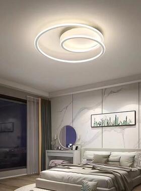 2024新款卧室led吸顶灯北欧现代简约创意圆形线条书房家用房间灯