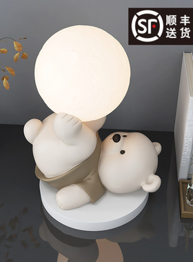 可爱熊电视柜摆件家居装饰品卧室床头夜灯生日礼物乔迁新居送礼品