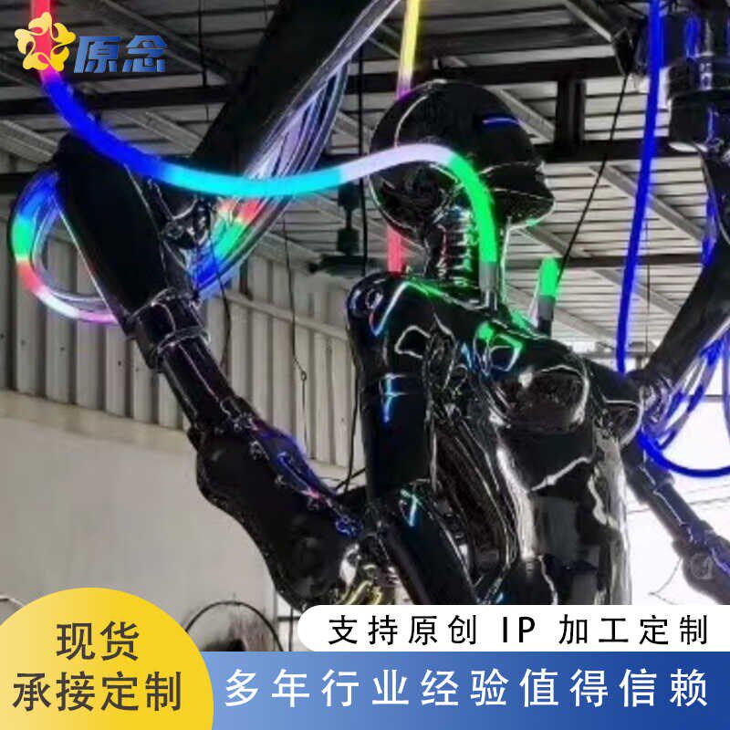 时尚L意D创EKTV酒吧机械姬摆件大型璃镀空山基装饰潮流玻电钢软装
