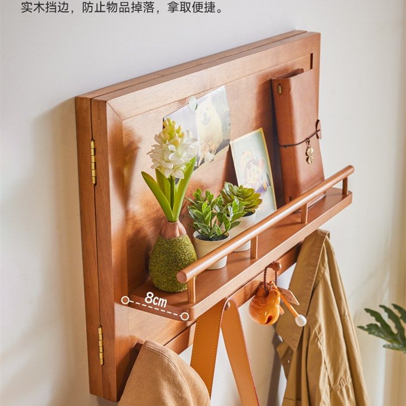 置表箱装饰画配电箱壁挂挂衣架墙上电物木实架多功能门后挂衣钩子