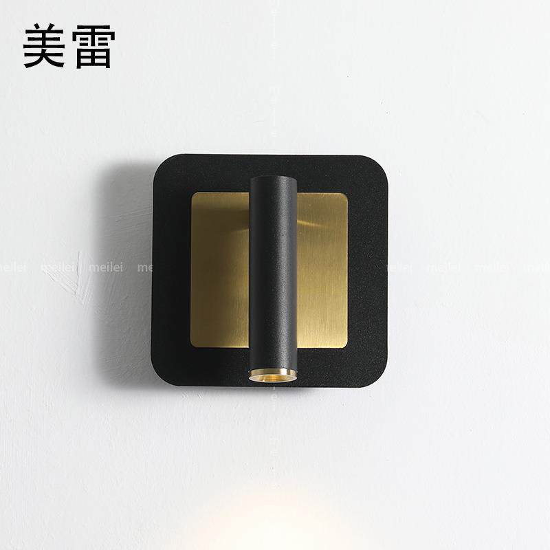 简约现代床头灯带射灯带开关创意北欧客厅电视墙床头led阅读壁灯