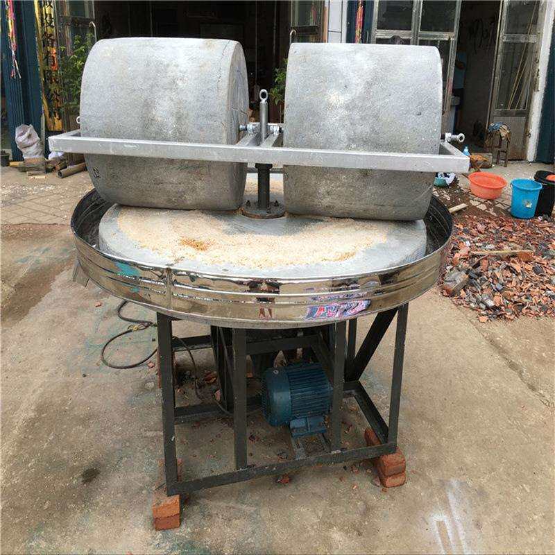 大豆五谷杂粮粮食石磨机 稻壳加工黄豆商用家用全自动电动石碾子