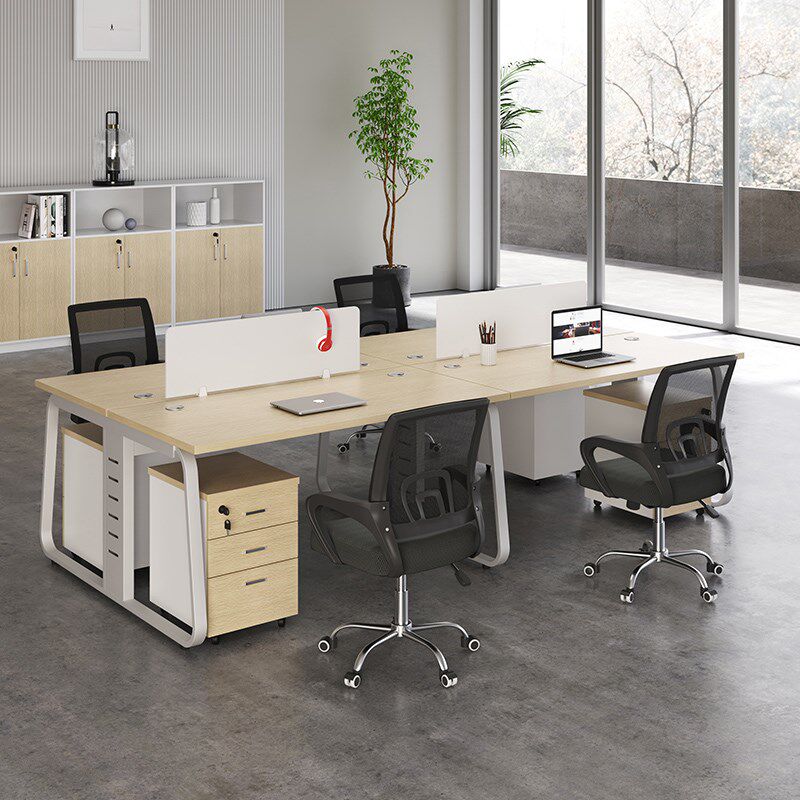办公桌2-4四6六人员工位简约现代屏风卡座工作位职员办公桌椅组合