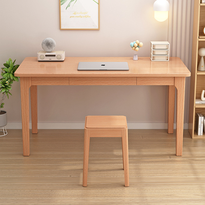 纯实木书桌榉木橡木学习桌家用写字桌卧室电脑桌餐桌办公桌儿童房