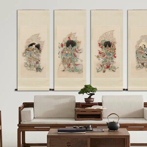 工笔国画北极四圣天蓬天猷翊圣佑圣元帅画像佛堂道场供奉中式挂画