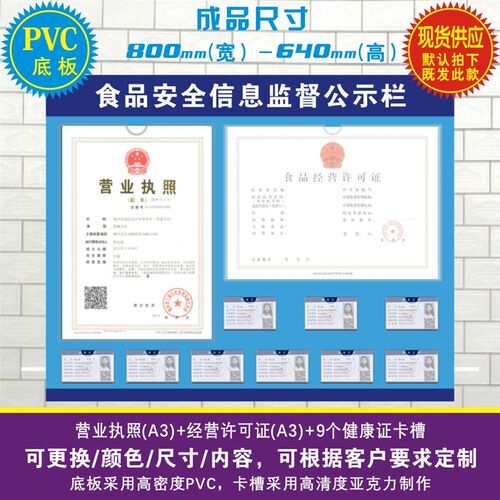 健康证公示栏餐饮酒店公示栏食品安全监督信息公示栏员工信息公示