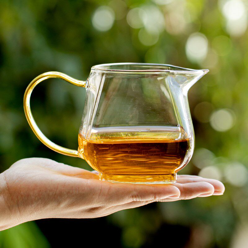 加厚玻璃公道杯茶水分茶器功夫茶具配件家用大号耐热茶杯子公杯