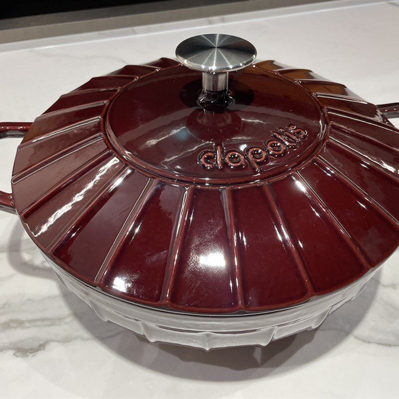 三夏高端锅26Cm铸铁珐琅锅加身妈咪锅煲汤锅炒菜锅海鲜锅多功能锅