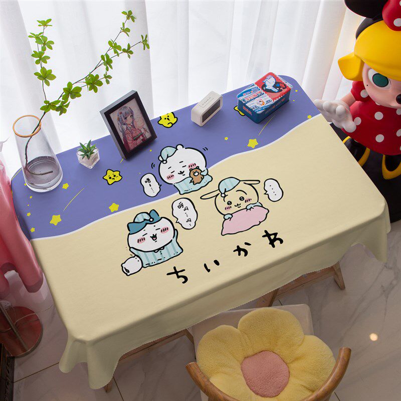 吉伊咔哇可爱桌布表情包chiikawa餐桌茶几盖布学生书桌电脑桌台布,居家布艺,桌布,淘宝优惠券,粉丝福利购,淘宝优惠卷