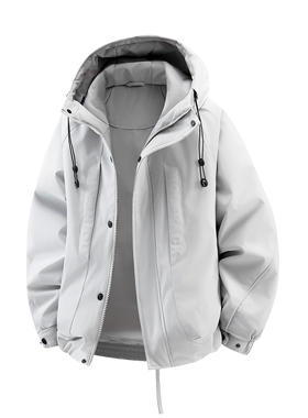 户外休闲风连帽羽绒服男冬季加厚保暖防风宽松休闲外套