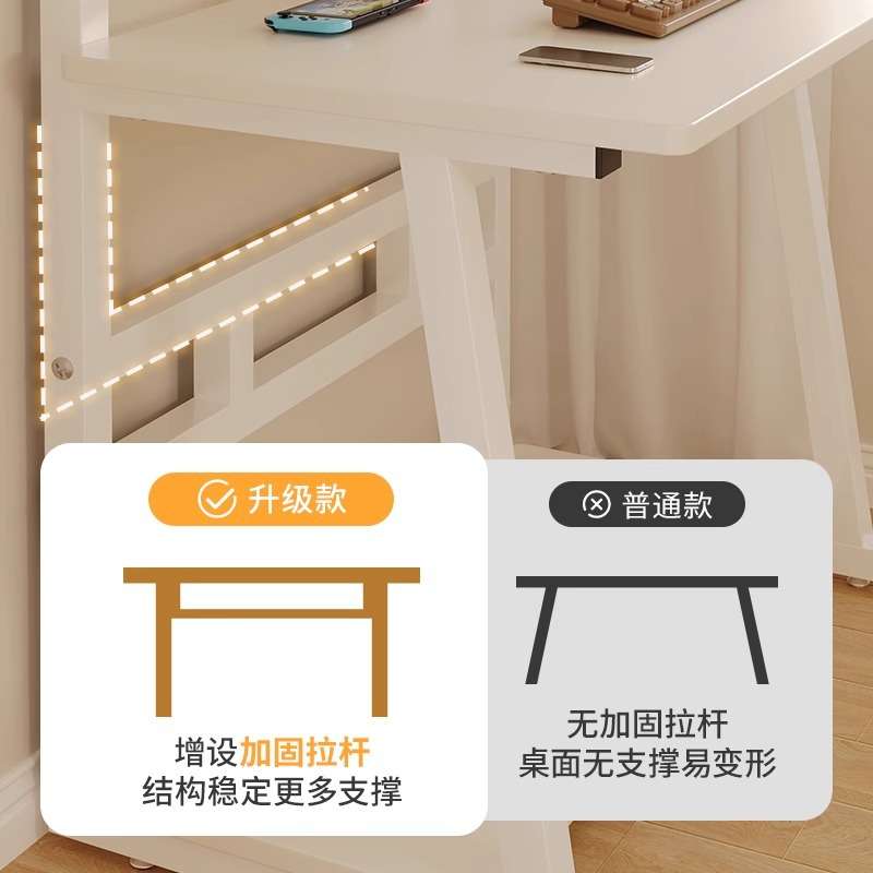 电脑桌台式家用卧室桌办公桌子工作台笔记本桌隔板书桌现代简约