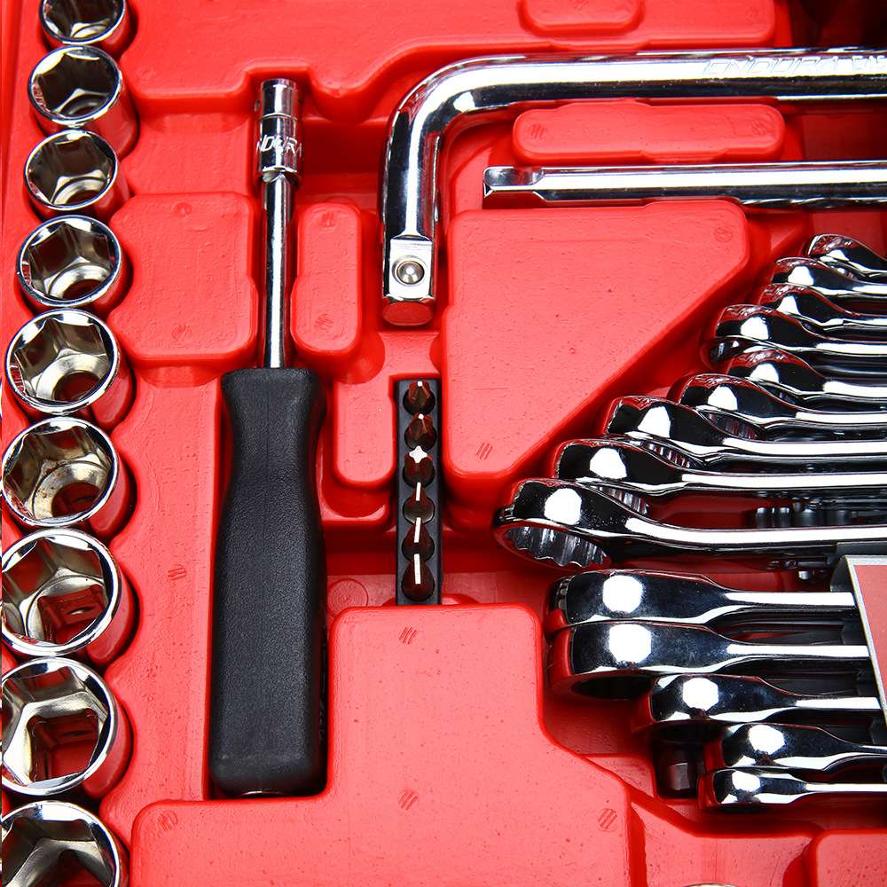 力易得150件汽修综合工具组套6.3mm10mm12.5mm机修套装E1210