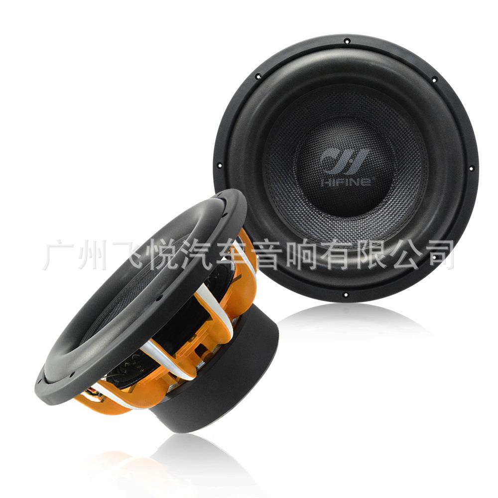 厂家直销HIFINE HI-2200大功率12寸强低音炮纯重低音输出改装喇叭