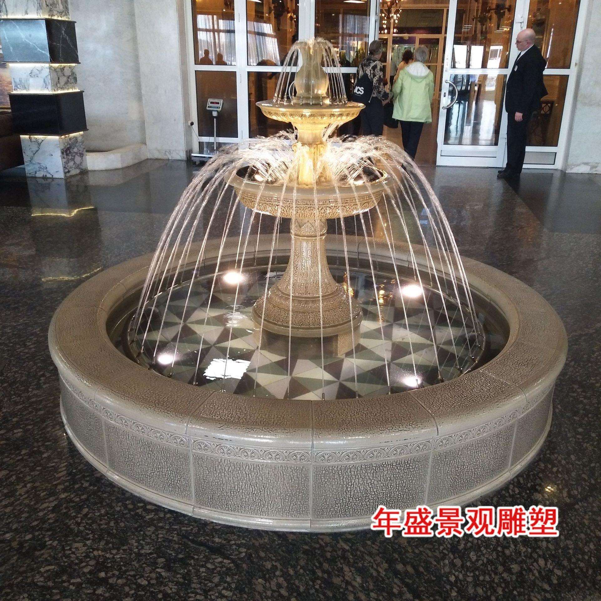 大理石喷水池 酒店商场摆件 室内家居水景装饰