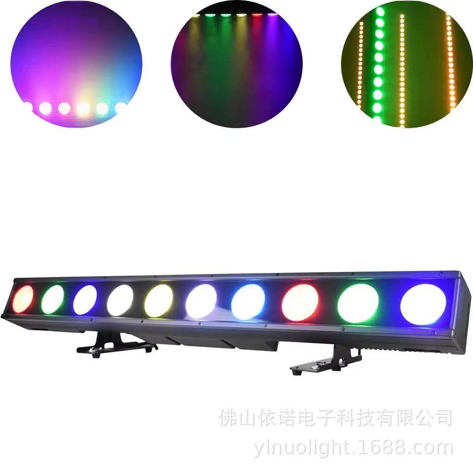 双色COB防水长条矩阵面光灯LED10颗50W演出直播背景跑马舞台灯光