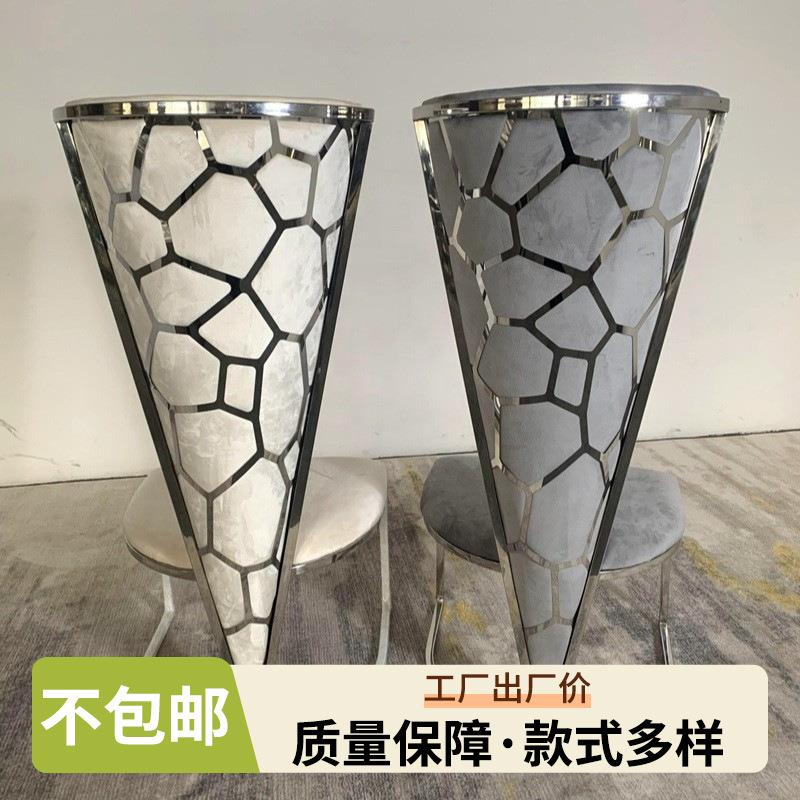 5798-3商务豪华现代高背餐椅酒店客厅餐厅布艺椅软座餐椅