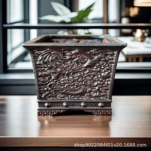 兰花盆景盆栽蝴蝶兰专用桌面造景创意钧窑君子兰花盆室内仿古陶瓷