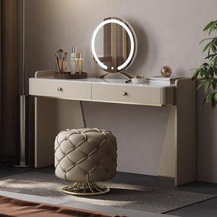 意式轻奢天然大理石梳妆台别墅大平层主卧化妆桌现代奢石梳妆台