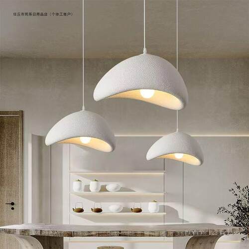 日式吊灯设计师复式挑空loft客厅民宿餐厅吧台奶油风商用店铺吊灯