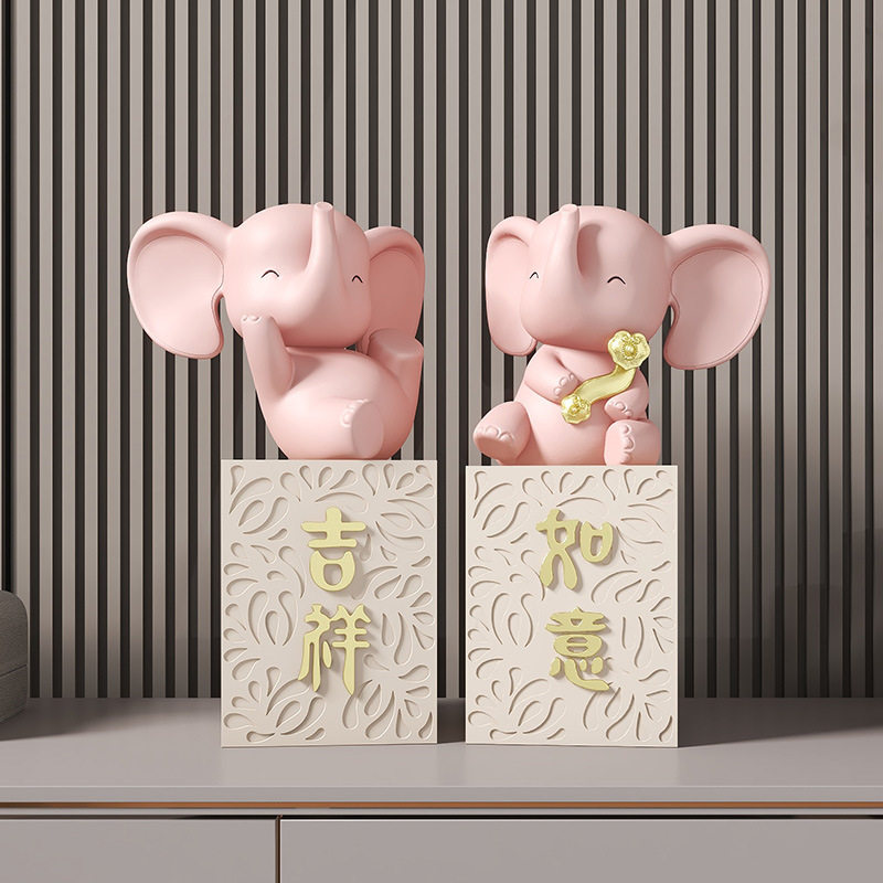 吉祥如意简约大象摆件