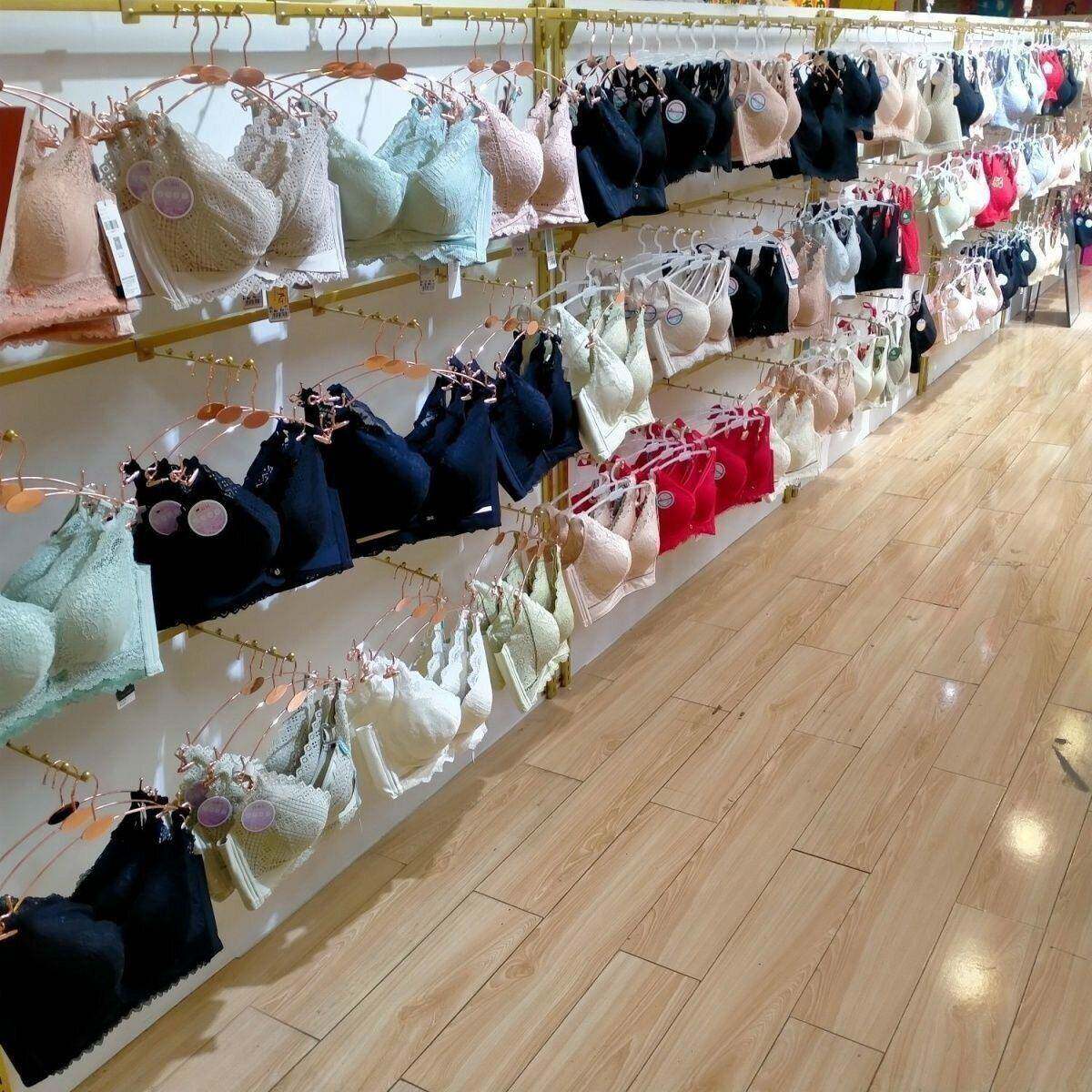 服装店内衣展示架调节挂钩店铺货架陈列架正挂文胸上墙展示架架子