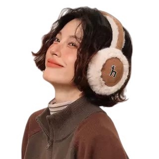 Horgias【一折专区】哈吉斯尼森兔毛保暖耳机式耳套骑车御寒防冻