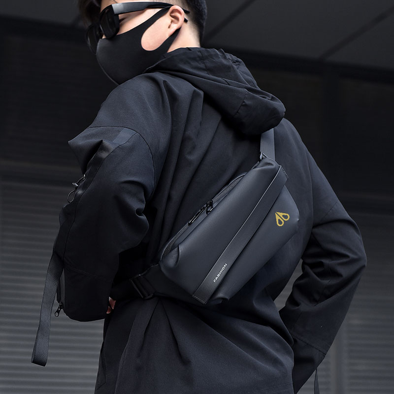 MOOSE剪刀四季男士时尚潮牌机车胸包骑行运动斜挎包休闲户外百搭