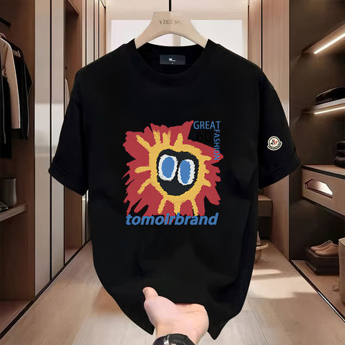 蒙口钢琴【官方直营】蒙口钢琴美式风潮牌印花短袖T恤男女款宽松