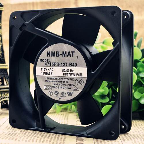 NMB 4715FS-12T-B40 12CM 12038 115V 18/17W 金属耐高温散热风扇