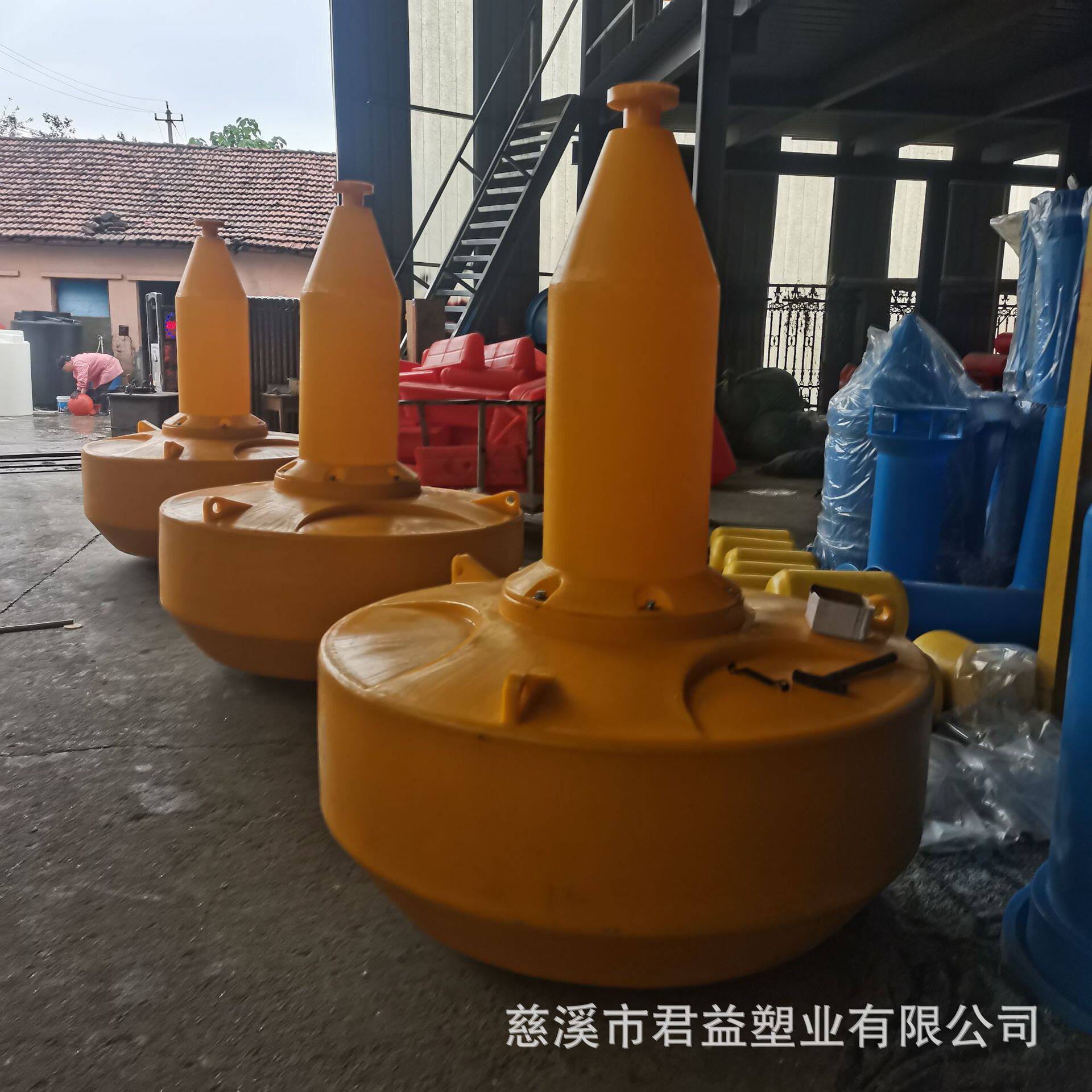 长江深水航道浮标直径1.5米浅滩障碍警示提醒塑料浮标